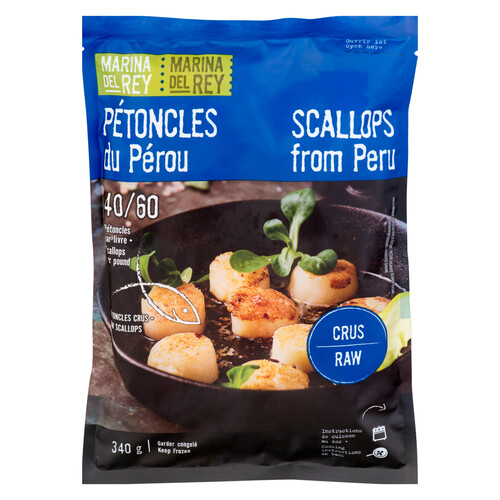 Marina Del Rey Frozen Peruvian Scallops 40-60 Count 340 g