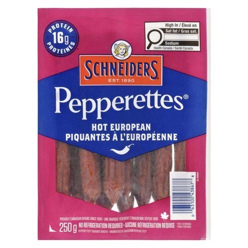 Schneiders Pepperettes Sausage Snacks Hot European 250 g