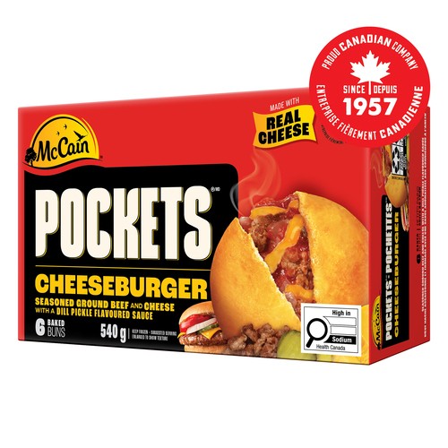 McCain Frozen Pockets Cheeseburger 6 x 90 g