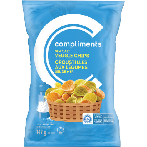 Compliments Veggie Chips Sea Salt 142 g