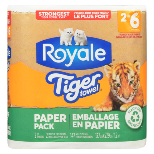 Royale Tiger Paper Towel 2-Ply 2 Rolls x 147 Sheets