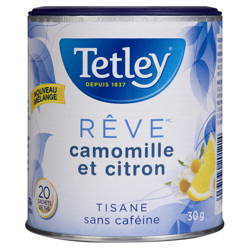 Tetley Dream Herbal Tea Camomile Lemon 20 Tea Bags