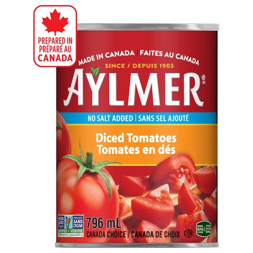 Aylmer Tomatoes Diced No Salt Added 796 ml