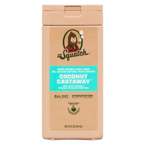 Dr. Squatch Men's Natural Body Wash Coconut Castaway 414 ml