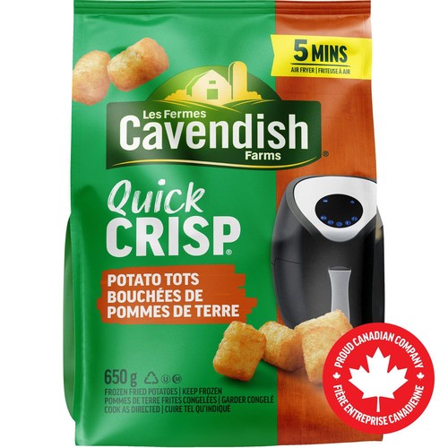 Cavendish Farms Quick Crisp Frozen Potato Tots 650 g