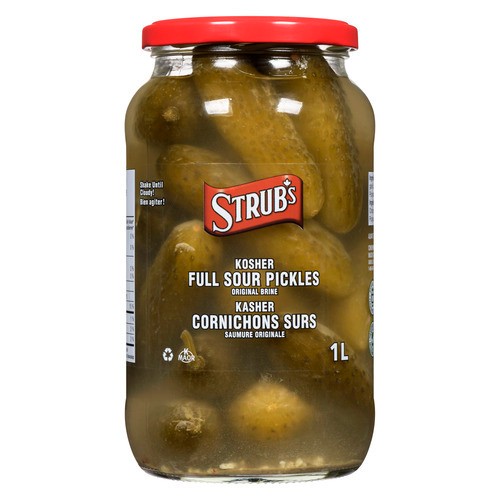 Strub's Kosher Full Sour Pickles Original Brine 1 L