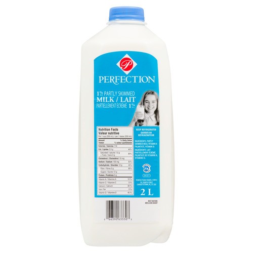 Perfection 1% Milk Jug Partly Skimmed 2 L