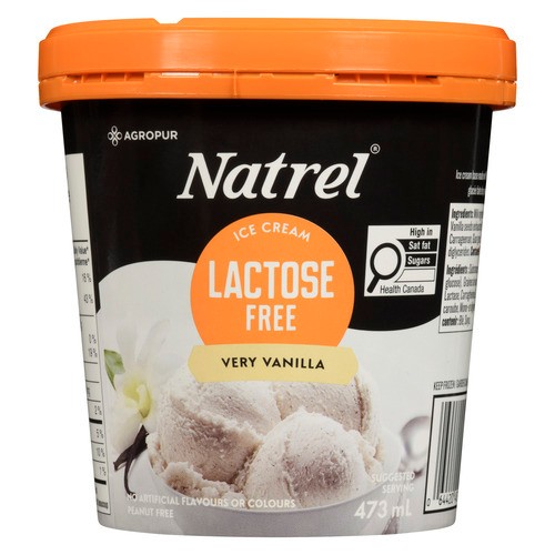 Natrel Lactose-Free Ice Cream Very Vanilla 473 ml