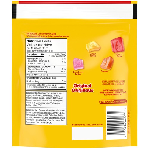 Starburst Candy Gummies Original 255 g