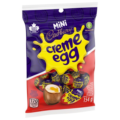Cadbury Mini Creme Eggs Milk Chocolate Soft Fondant Centre Easter Chocolatey Individually Wrapped 154 g