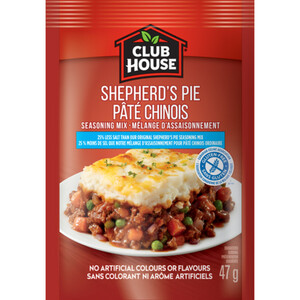 Club House Gluten-Free Seasoning Mix Shepherd's Pie 25% Less Salt 47 g