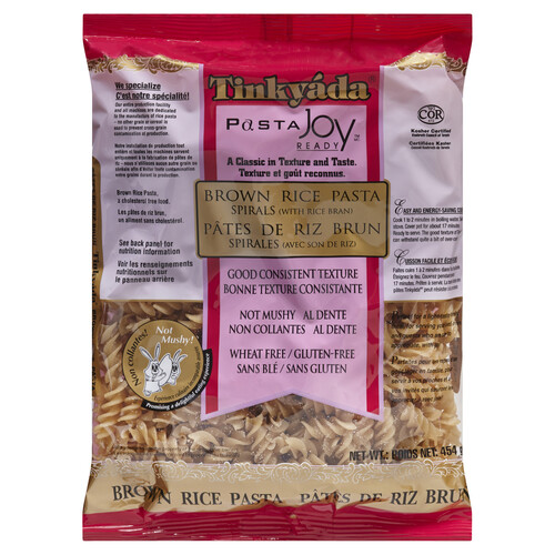 Tinkyada Gluten-Free Pasta Brown Rice Spirals 454 g