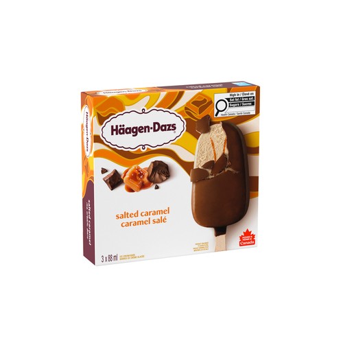 Häagen-Dazs Ice Cream Bars Salted Caramel 3 x 88 ml