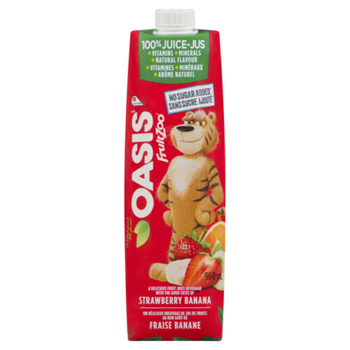 Oasis Fruit Zoo Juice Strawberry And Banana 960 ml