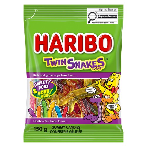 Haribo Candy Gummies Twin Snakes Sweet & Sour 150 g