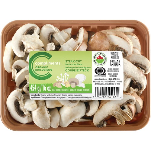 Compliments Organic Steak-Cut Blend Mushrooms 454 g