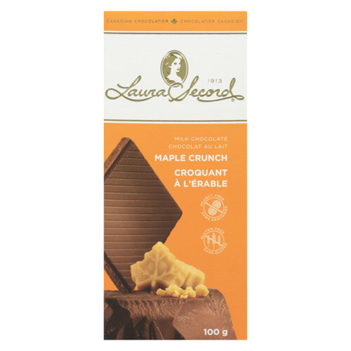 Laura Secord Nut Free Milk Chocolate Bar Maple Crunch 100 g