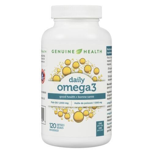 Genuine Health Omega 3 Supplement Softgels 120 Count