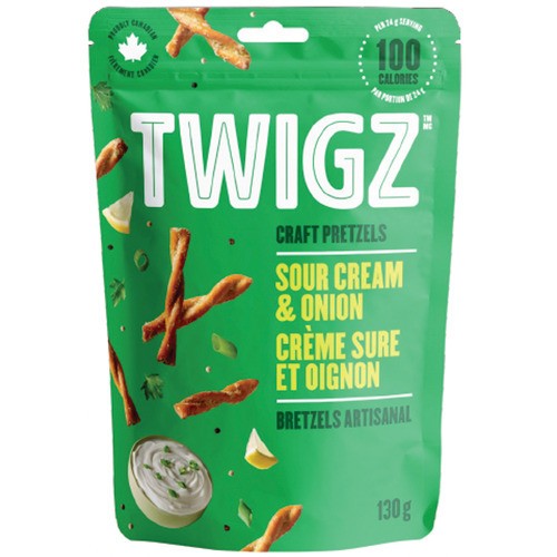 Twigz Craft Pretzels Sour Cream & Onion 130 g