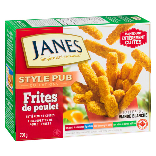 Janes Fully Cooked Pub Style Frozen Chicken Fries 700 g