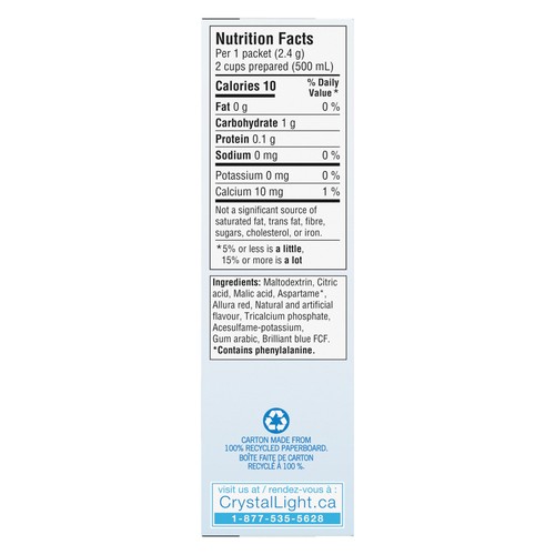 Crystal Light Drink Mix Singles Raspberry Ice 24 g