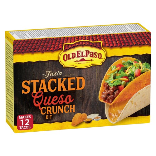 Old El Paso Crunch Kit Stacked Queso 375 g