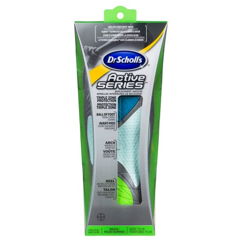 Dr. Scholl's Active Series Men's Replacement Insoles 7.5-10 