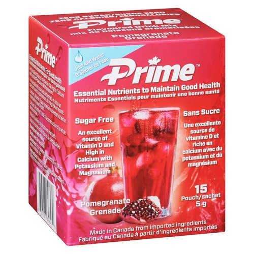 Prime Nutrition Drink Mix Pomegranate Flavor 15 Packs