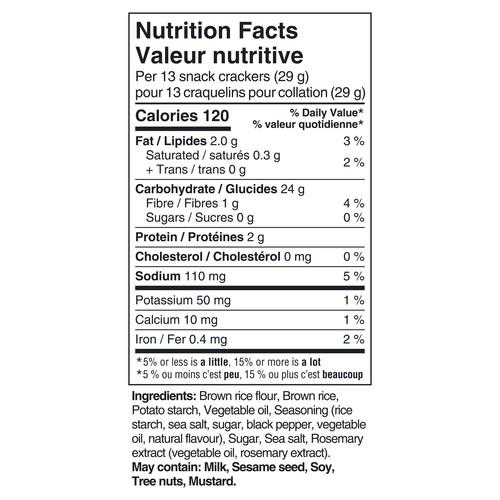 Christie Good Thins Gluten-Free Rice Crackers Sea Salt & Pepper 100 g