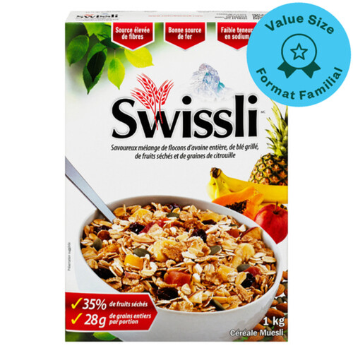 Swissli Cereal Muesli wit 35% Dry Fruits Value Size 1 kg