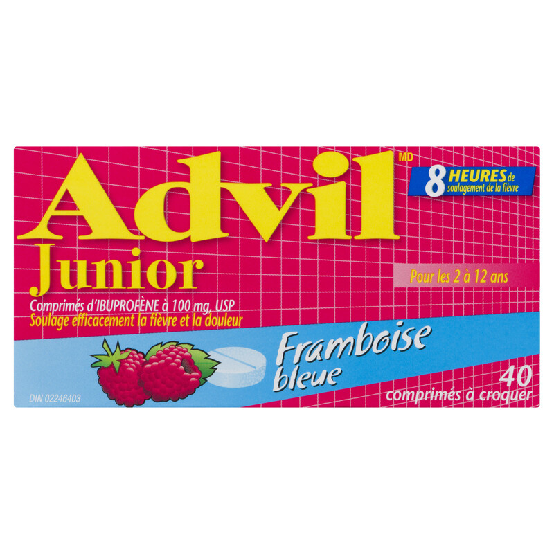 Children's Advil Chewable Tablets Blue Raspberry 40 EA Voilà Online