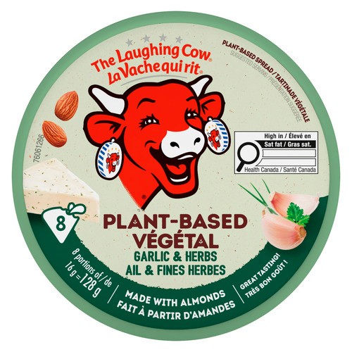 The Laughing Cow Plant Based Cheese Spread Garlic Herb 128 g