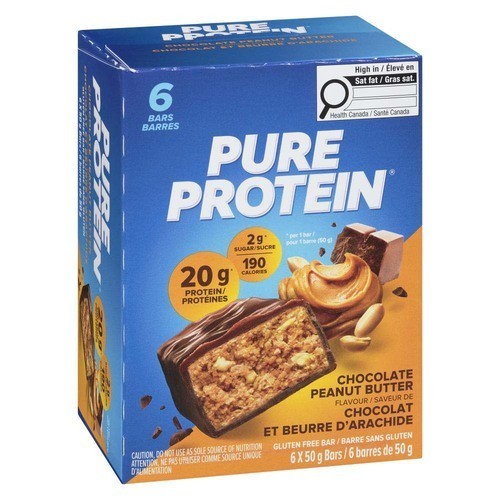 Pure Protein Gluten-Free Bar Chocolate Peanut Butter Value Pack 6 x 50 g