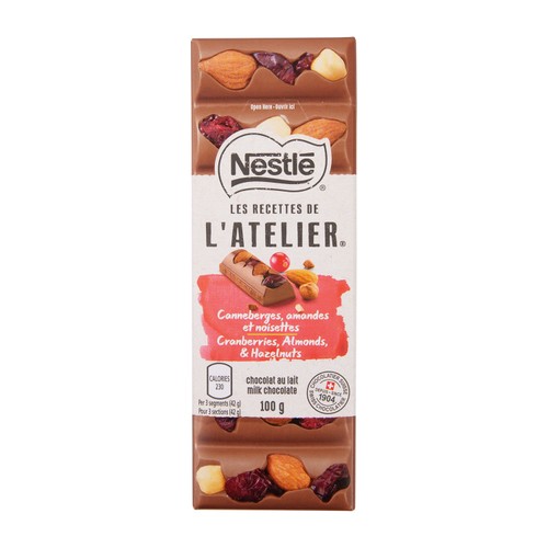 Nestlé Milk Chocolate Bar Cranberry Almond & Hazelnut 100 g
