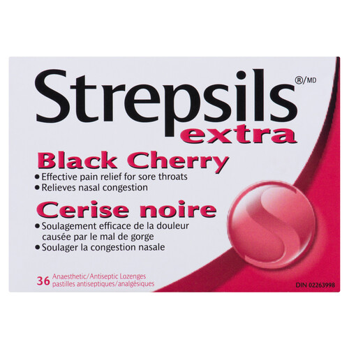 Strepsils Black Cherry Lozenges 36 Pack