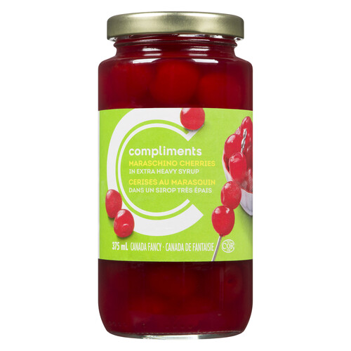 Compliments Maraschino Cherries In Extra Heavy Syrup 375 ml