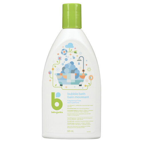 Babyganics Bubble Bath Fragrance Free 591 ml