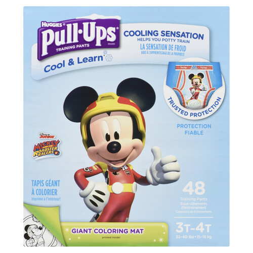 Huggies Pull-Ups Training Pants For Boys Cool & Learn 3T-4T 48 Count -  Voilà Online Groceries & Offers