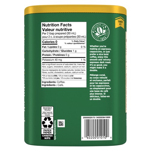 Nabob Ground Coffee Espresso Dark Roast 340 g