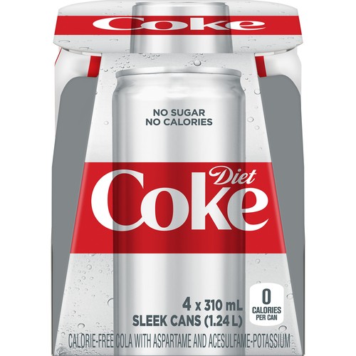 Coca-Cola Diet Soft Drink 4 x 310 ml (cans)