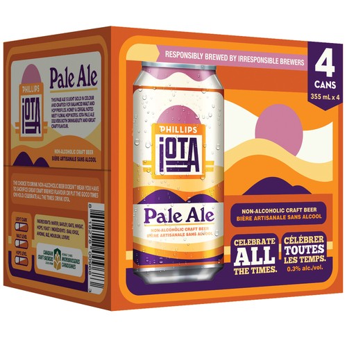 Phillips iOTA Non-Alcoholic Craft Beer Pale Ale 4 Cans x 355 ml