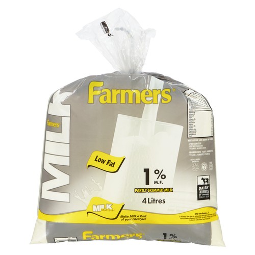 Farmers 1%  Milk Partly Skimmed 4 L