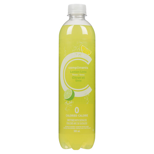Compliments Sparkling Water Lemon Lime  503 ml (bottle)