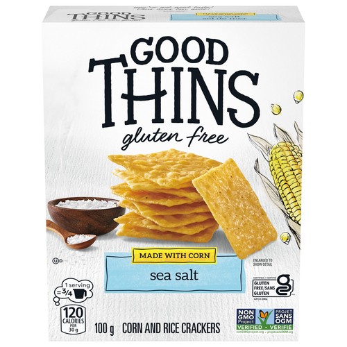 Christie Good Thins Gluten-Free Corn & Rice Crackers Sea Salt 100 g