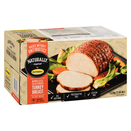 Butterball Naturally Inspired Frozen Turkey Breast Seasoned Boneless 1.2 kg