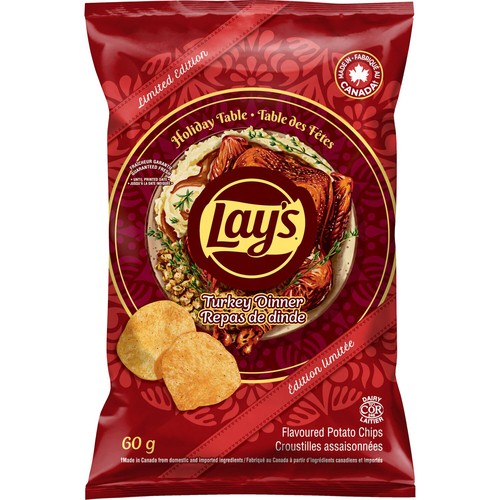 Lay's Potato Chips Turkey Dinner Flavoured 60 g