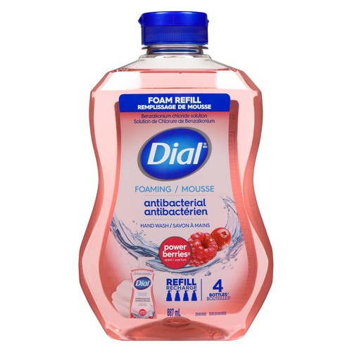 Dial Refill Foaming Hand Wash Antibacterial Power Berries Scent 887 ml