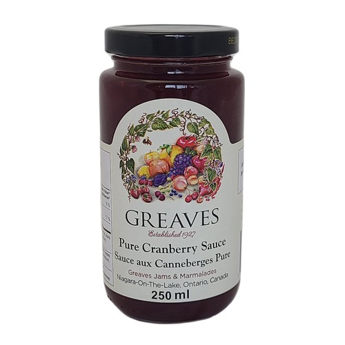 Greaves Pure Cranberry Sauce 250 ml