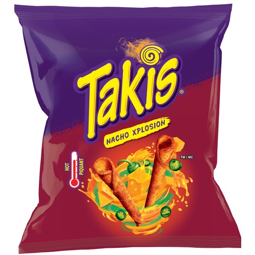 Takis Rolled Tortilla Chips Xplosion Zesty Nacho Cheese 80 g