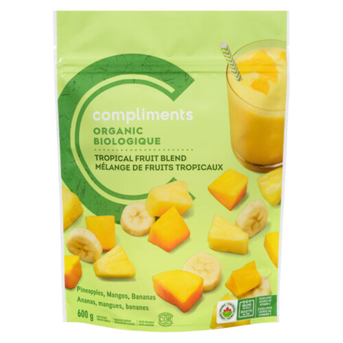 Compliments Organic Frozen Tropical Fruit Blend 600 g